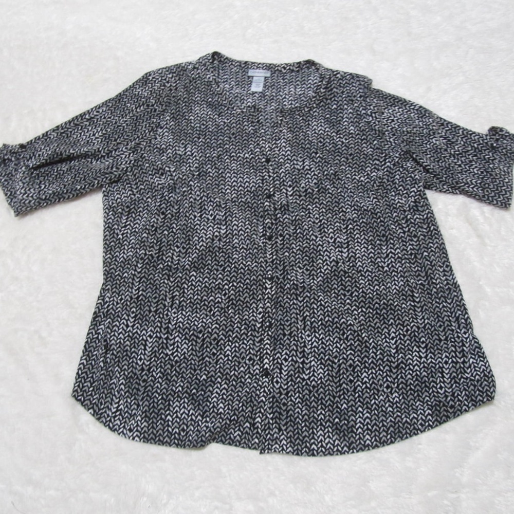 Catherines Button Up Blouse Size 2x - image 2